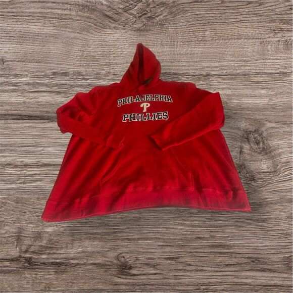 NWT Fanatics Philadelphia Phillies Men’s Size 5xl Pullover Hoodie Sweatshirt Red